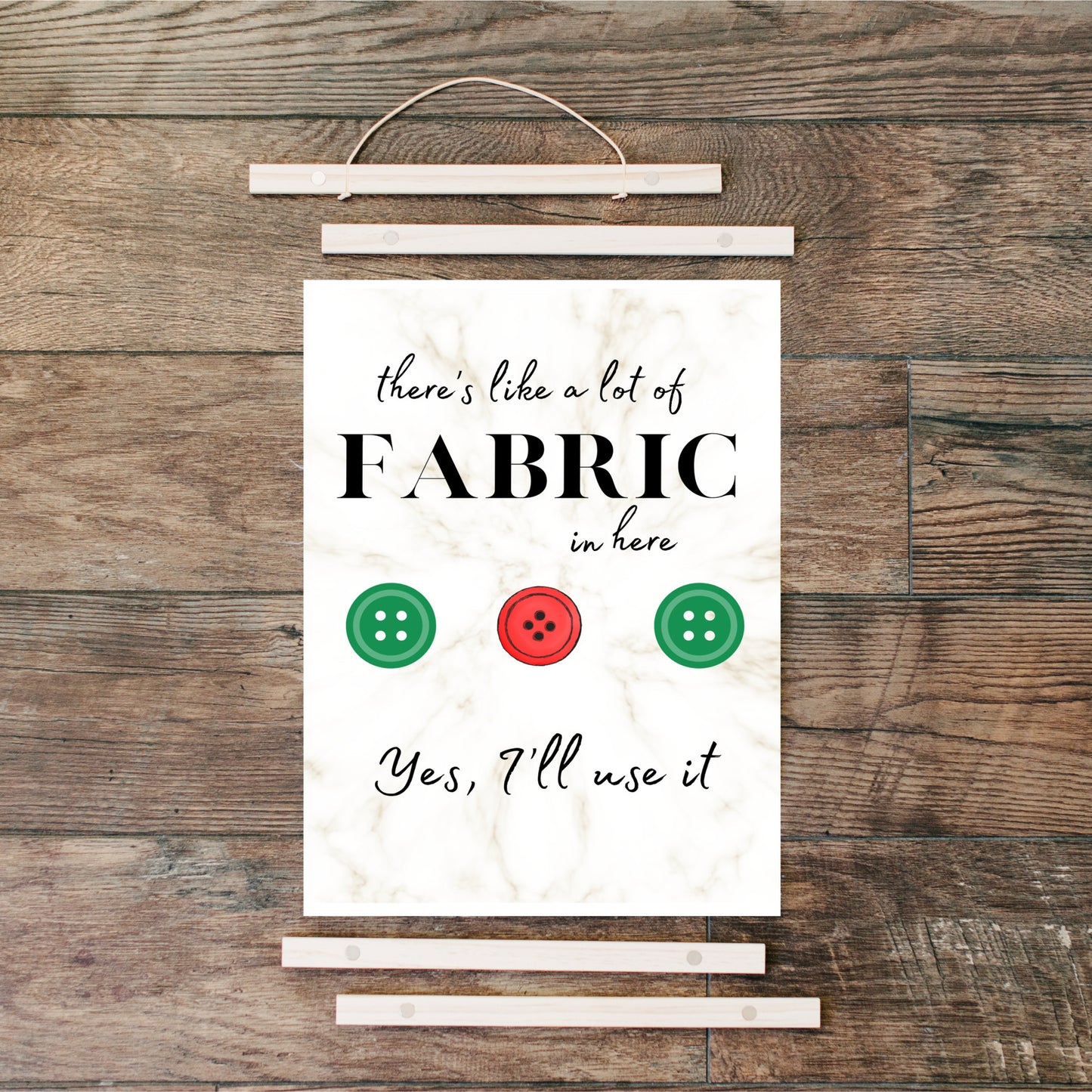 There's like a lot of fabric in here Yes I'll use it hanging canvas sign for craft room