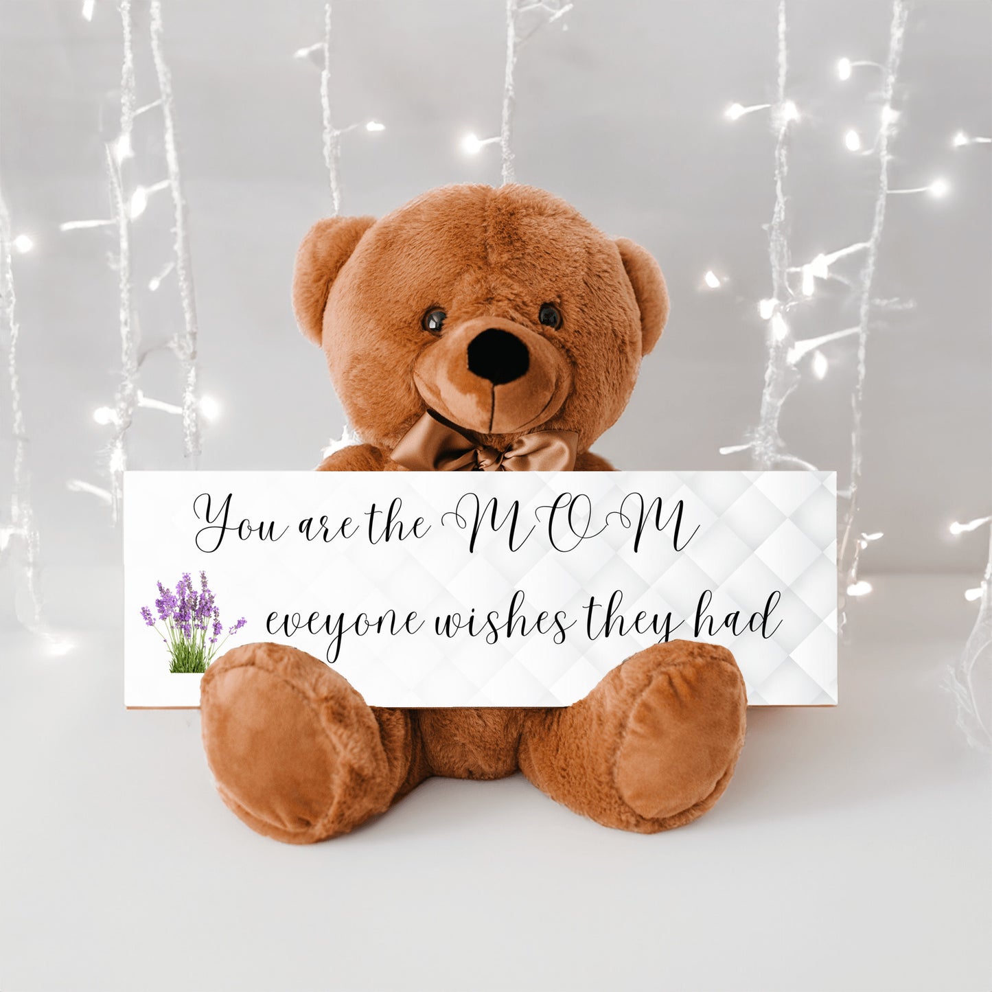 Teddy Bear with Sign that can be hung on wall mother's day gift, unique gift for mom