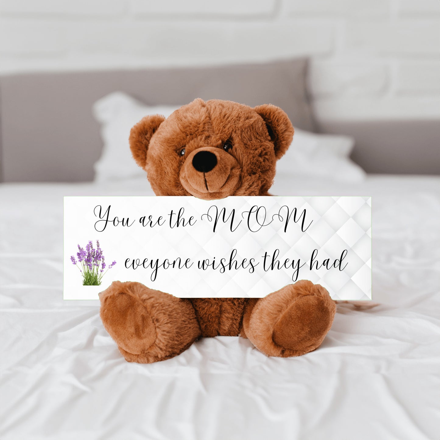 Teddy Bear with Sign that can be hung on wall mother's day gift, unique gift for mom
