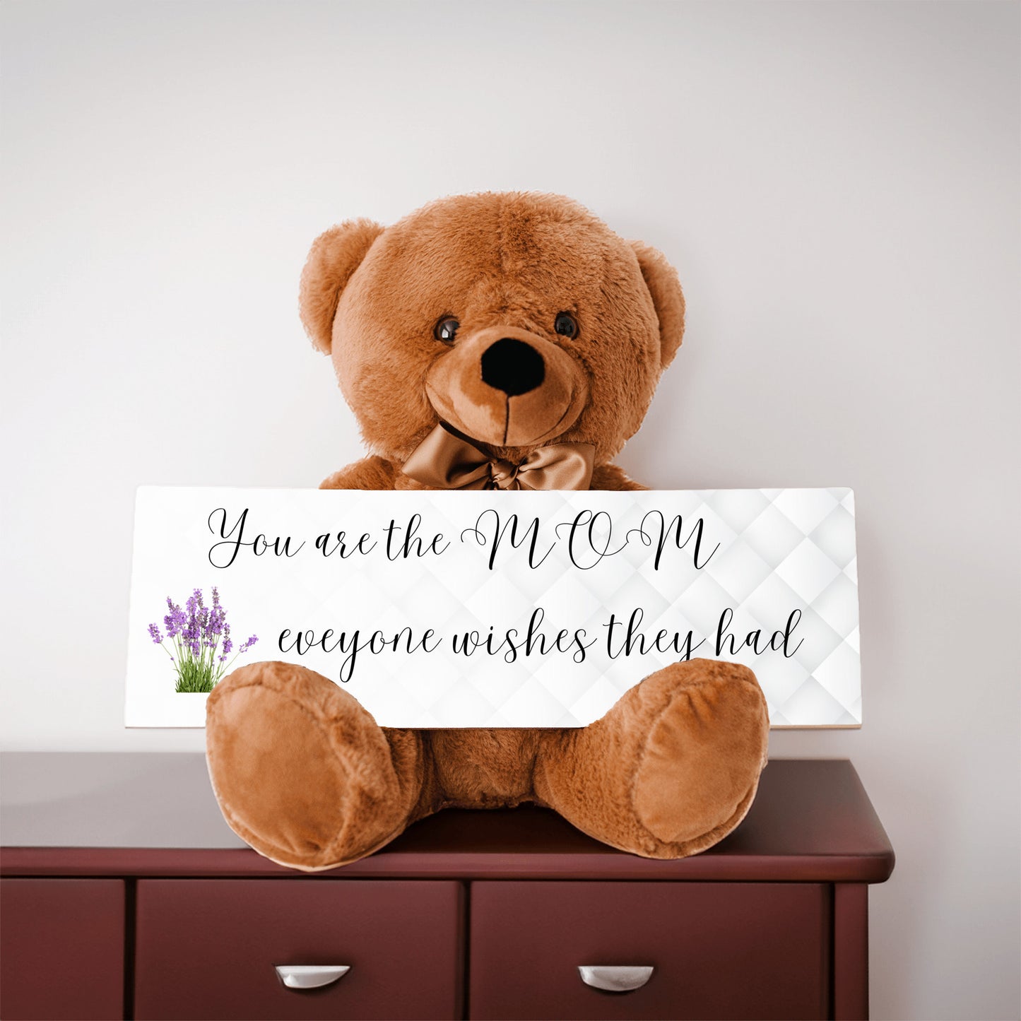 Teddy Bear with Sign that can be hung on wall mother's day gift, unique gift for mom