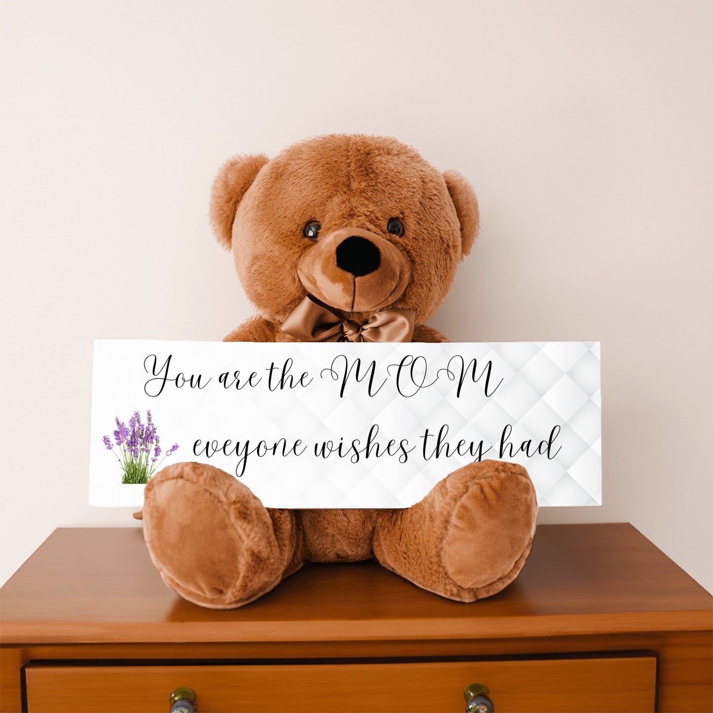 Teddy Bear with Sign that can be hung on wall mother's day gift, unique gift for mom