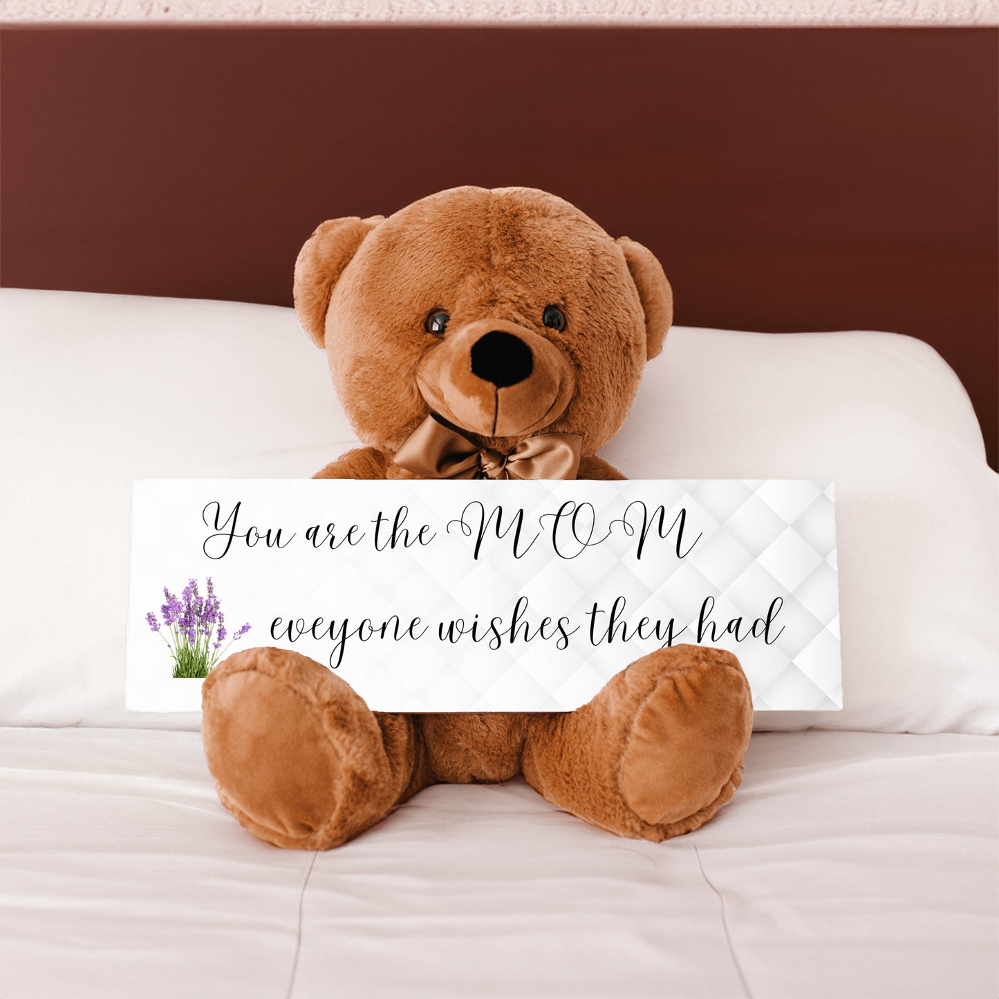 Teddy Bear with Sign that can be hung on wall mother's day gift, unique gift for mom