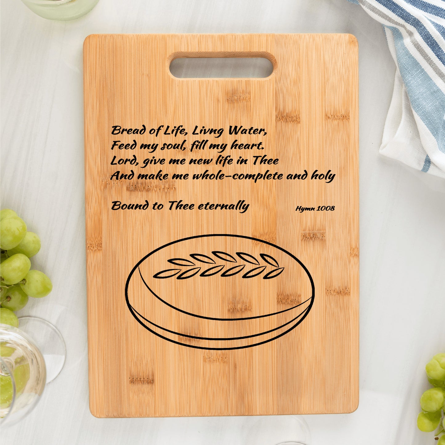 Bread of Life, bamboo cutting board, sourdough bread