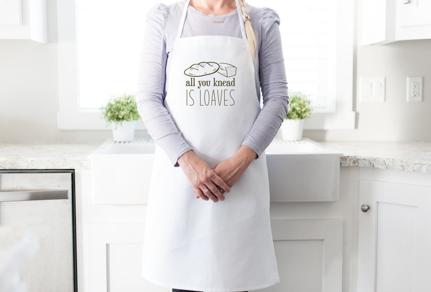 all you knead is Loaves - White Classic Apron