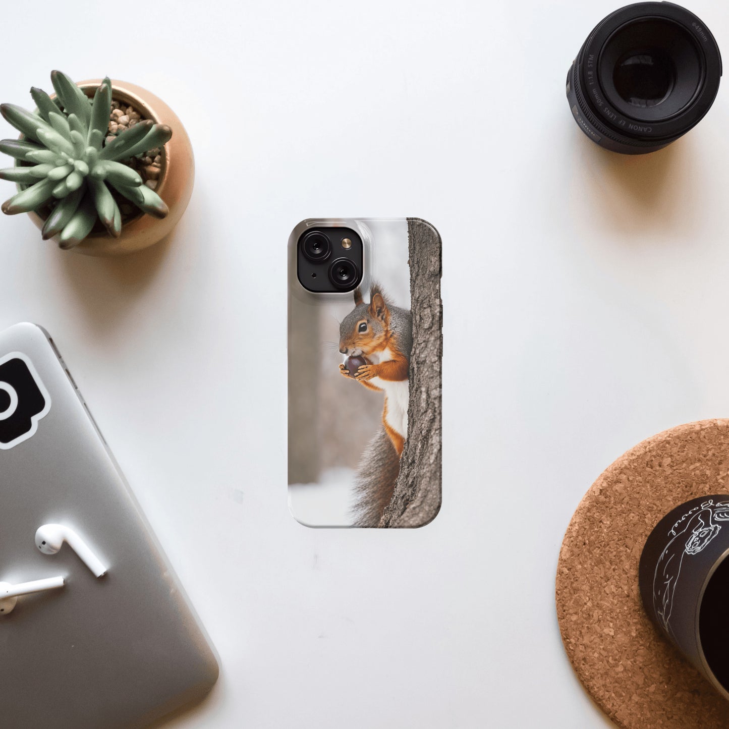 iphone 15 slim case - Squirrel in Winter