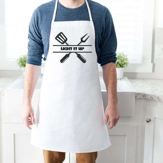 Light it up, Classic white apron