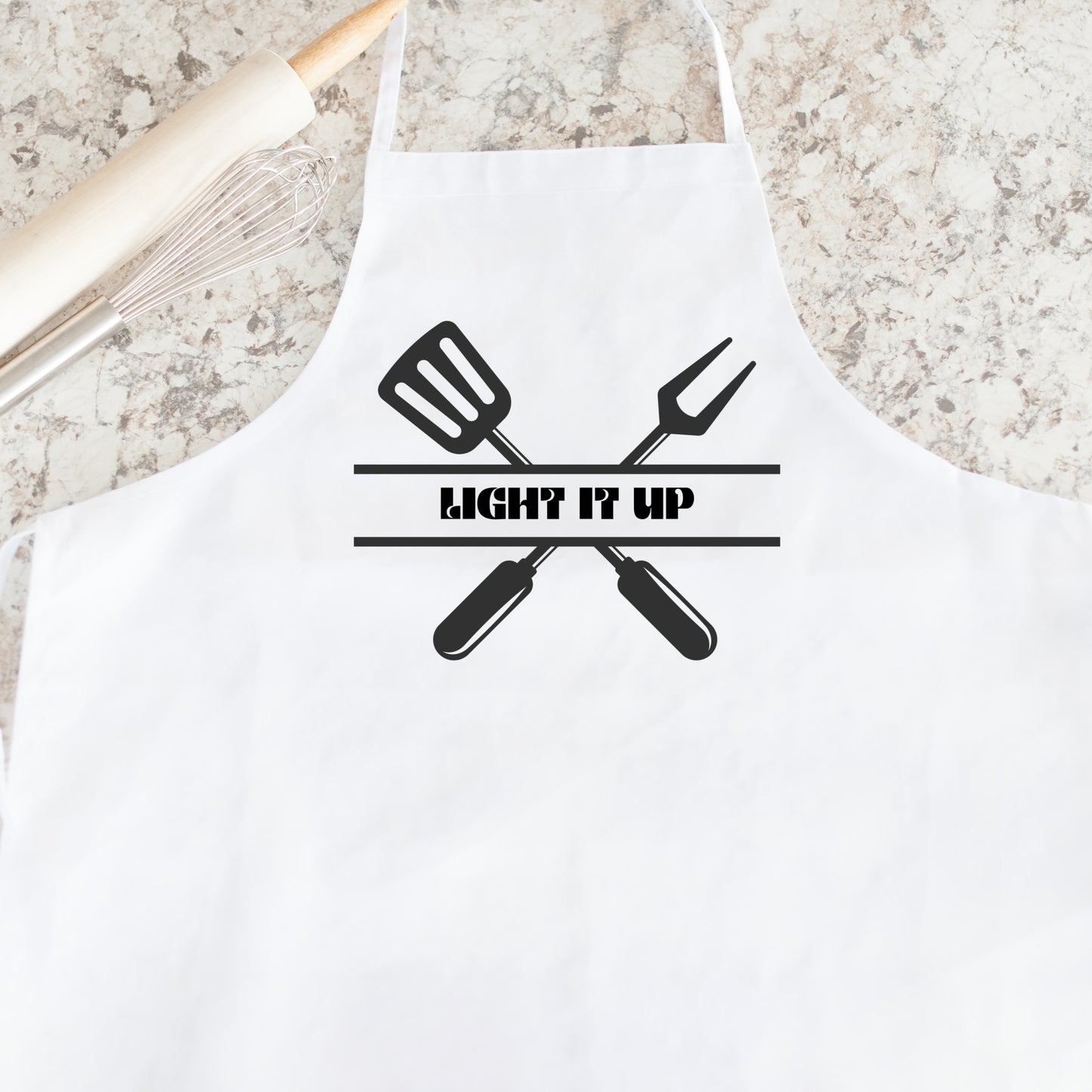 Light it up, Classic white apron