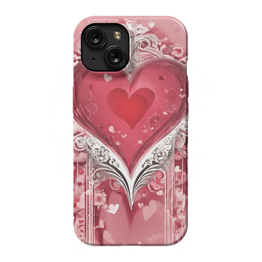 iPhone 15 slim case, Valentine's Day Heart design 2