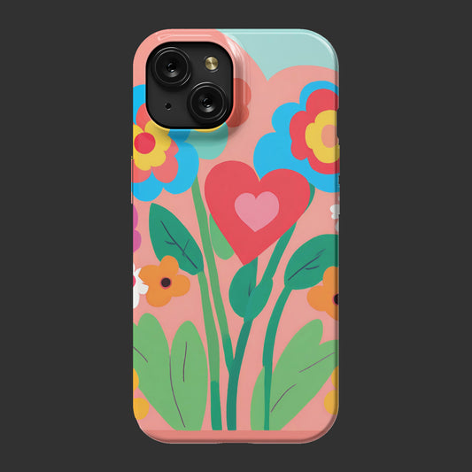 iPhone 15 slim case, flowers 2