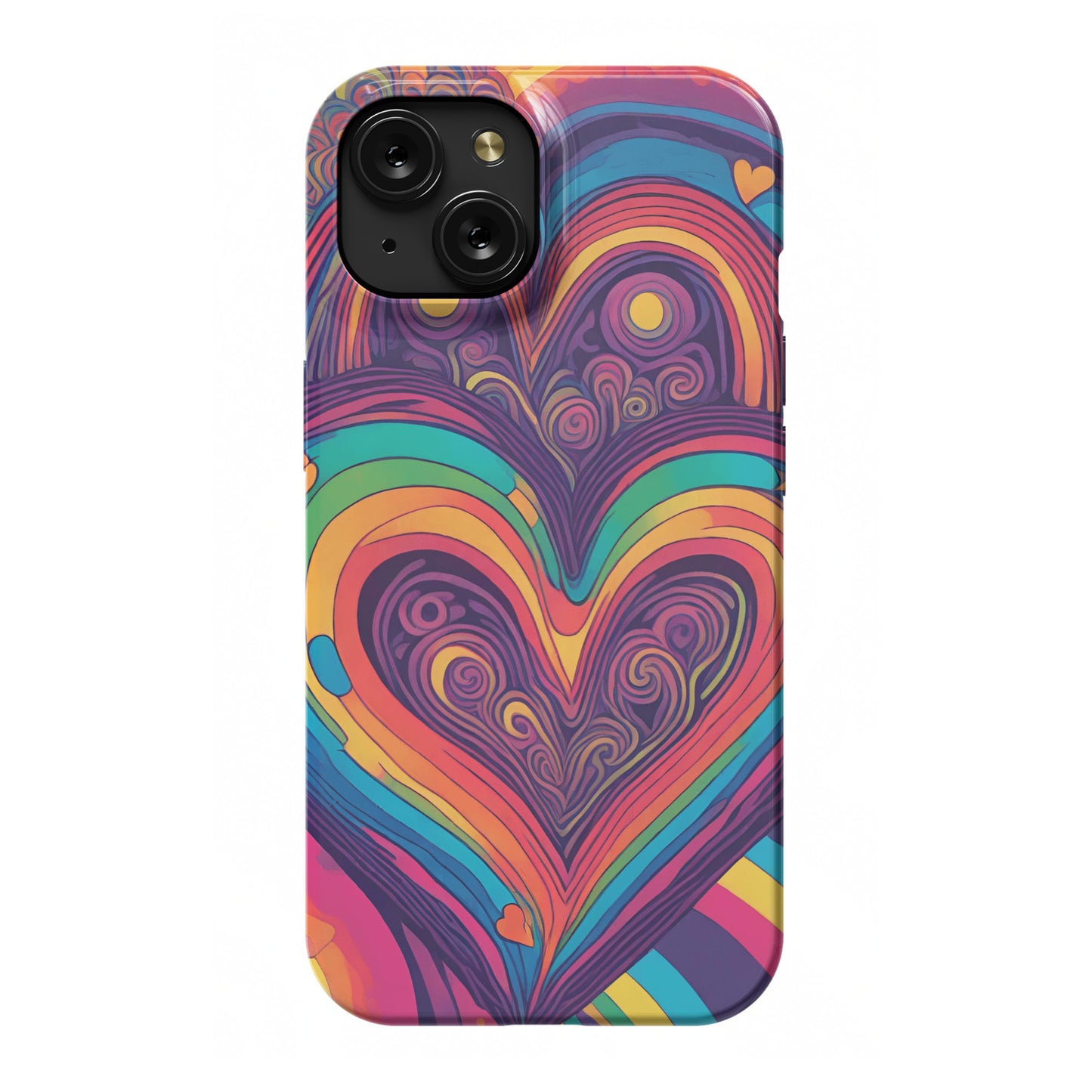 iPhone 15 slim case, Hearts