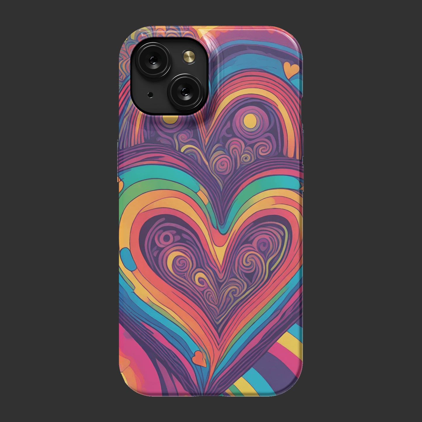 iPhone 15 slim case, Hearts