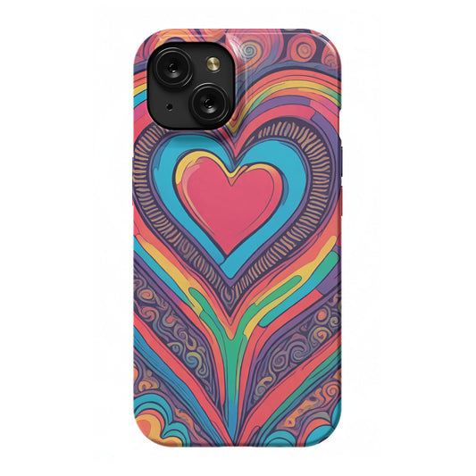 iPhone 15 slim case, Heart design