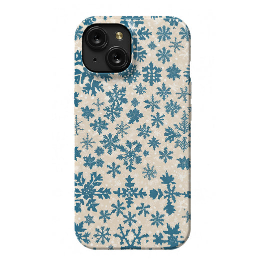 iPhone 15 slim case, snowflakes