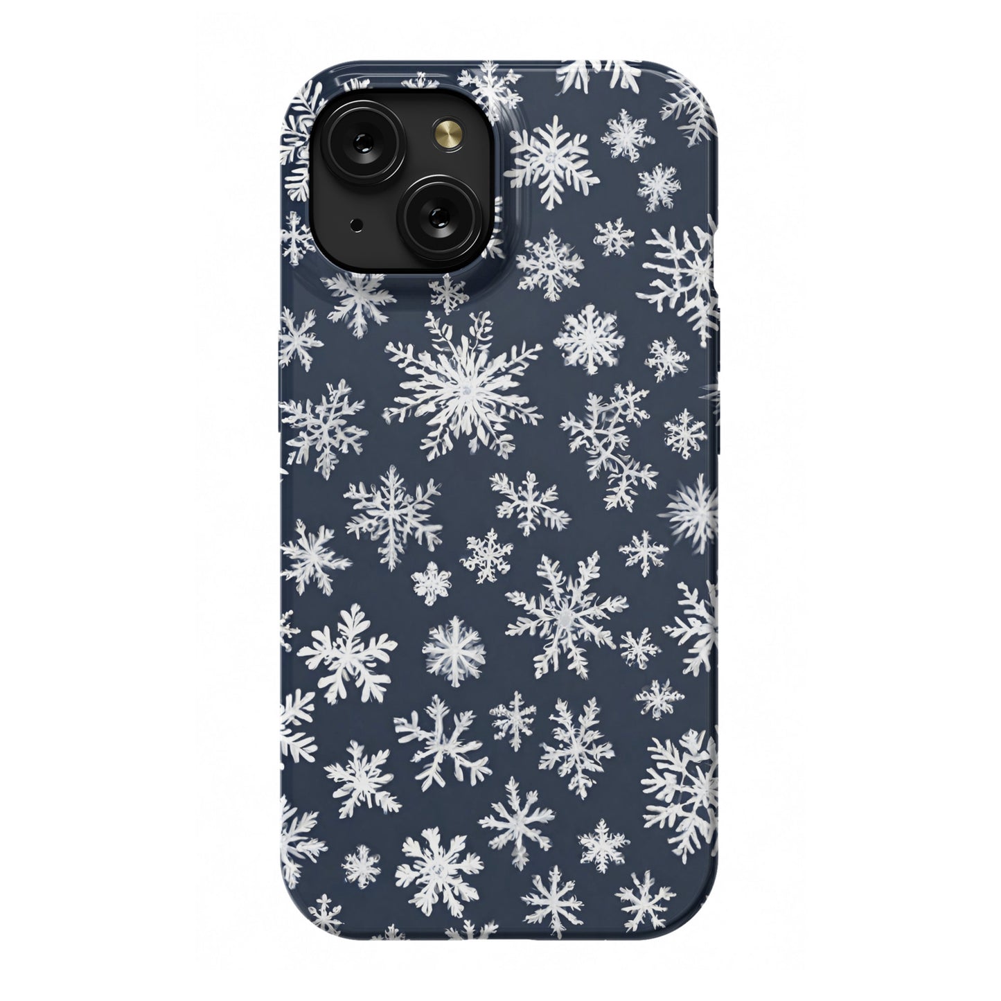 iPhone 15 slim case, snowflakes 2