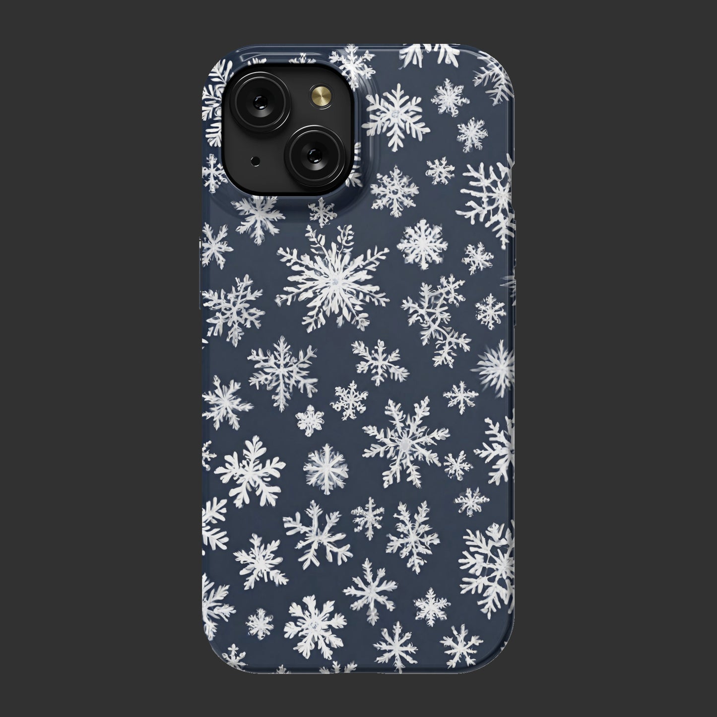 iPhone 15 slim case, snowflakes 2