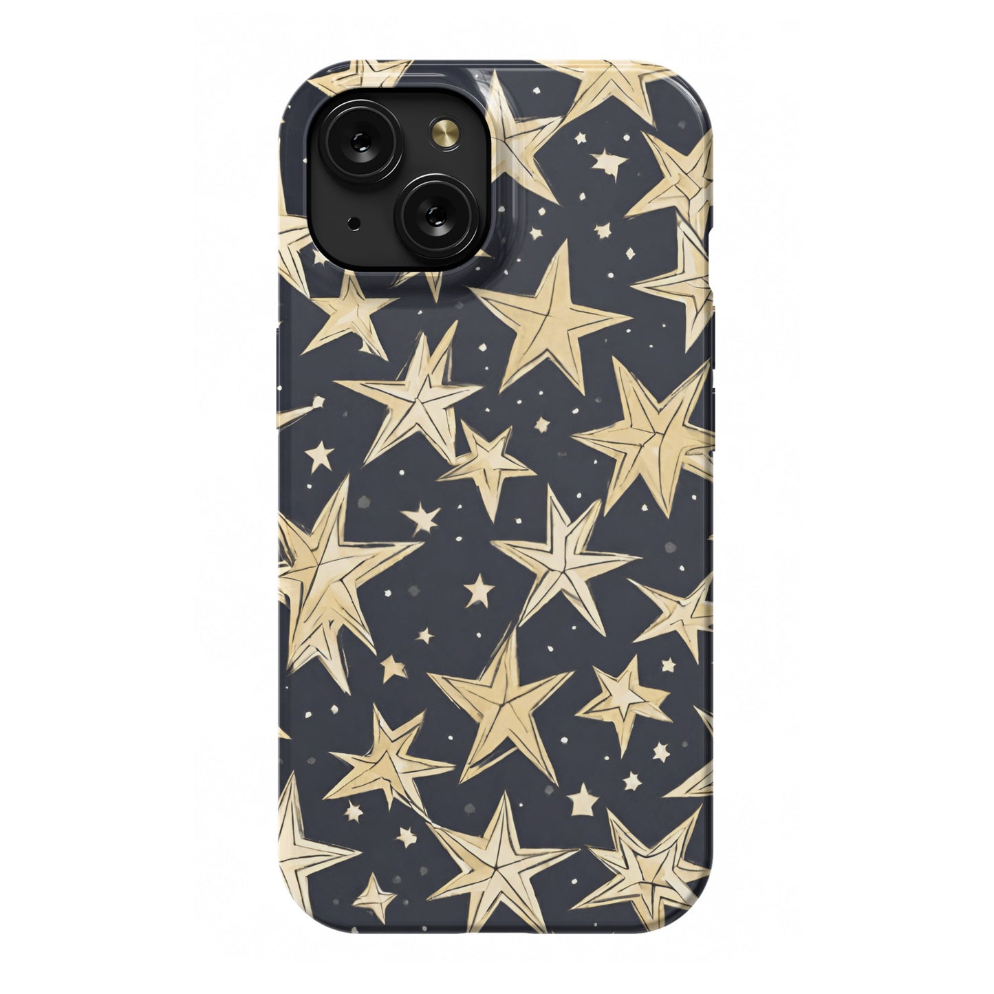 iPhone 15 slim case, star pattern