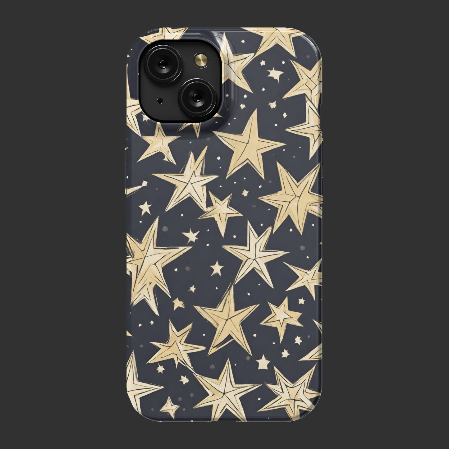 iPhone 15 slim case, star pattern