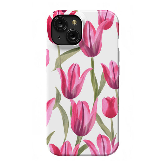 iPhone 15 slim case, flowers Tulips