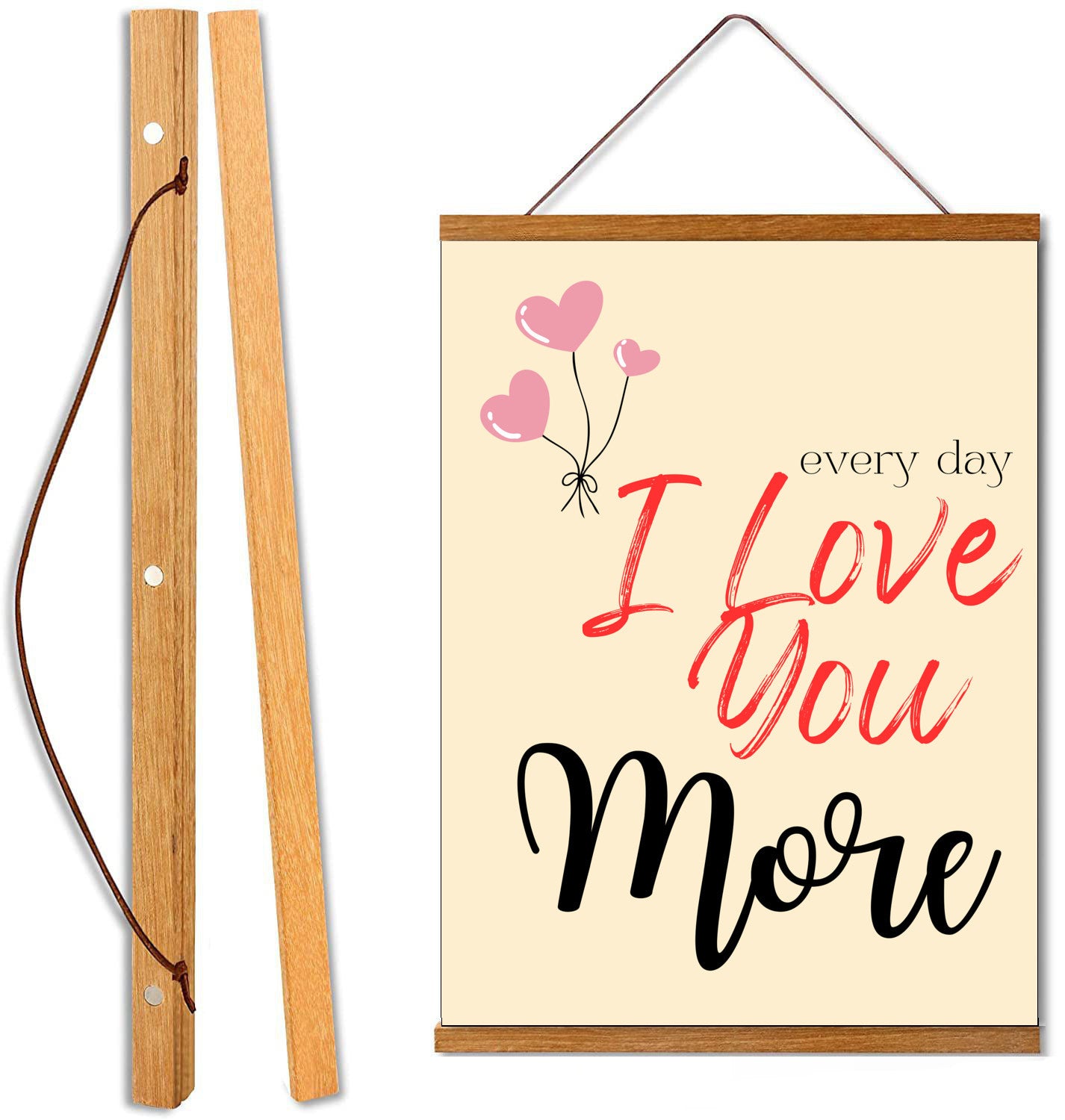 Every Day I Love You More - canvas sign