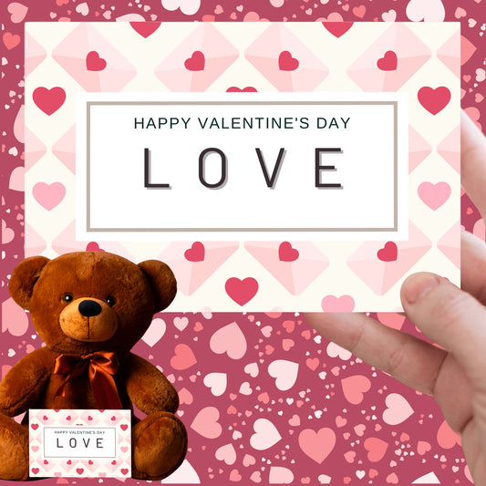 Happy Valentine's Day We Love Teddy Bear 3 sizes