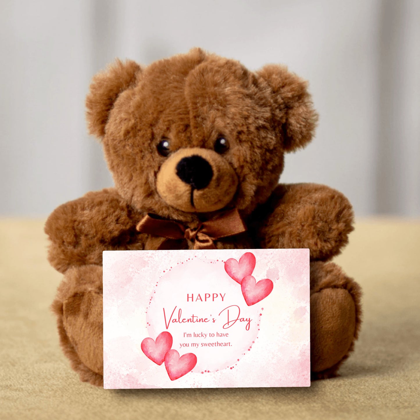 Happy Valentine's Day I'm Lucky to have you my sweetheart Teddy Bear 3 sizes