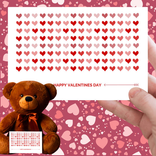 Happy Valentine's Day can write on back of card Teddy Bear 3 sizes