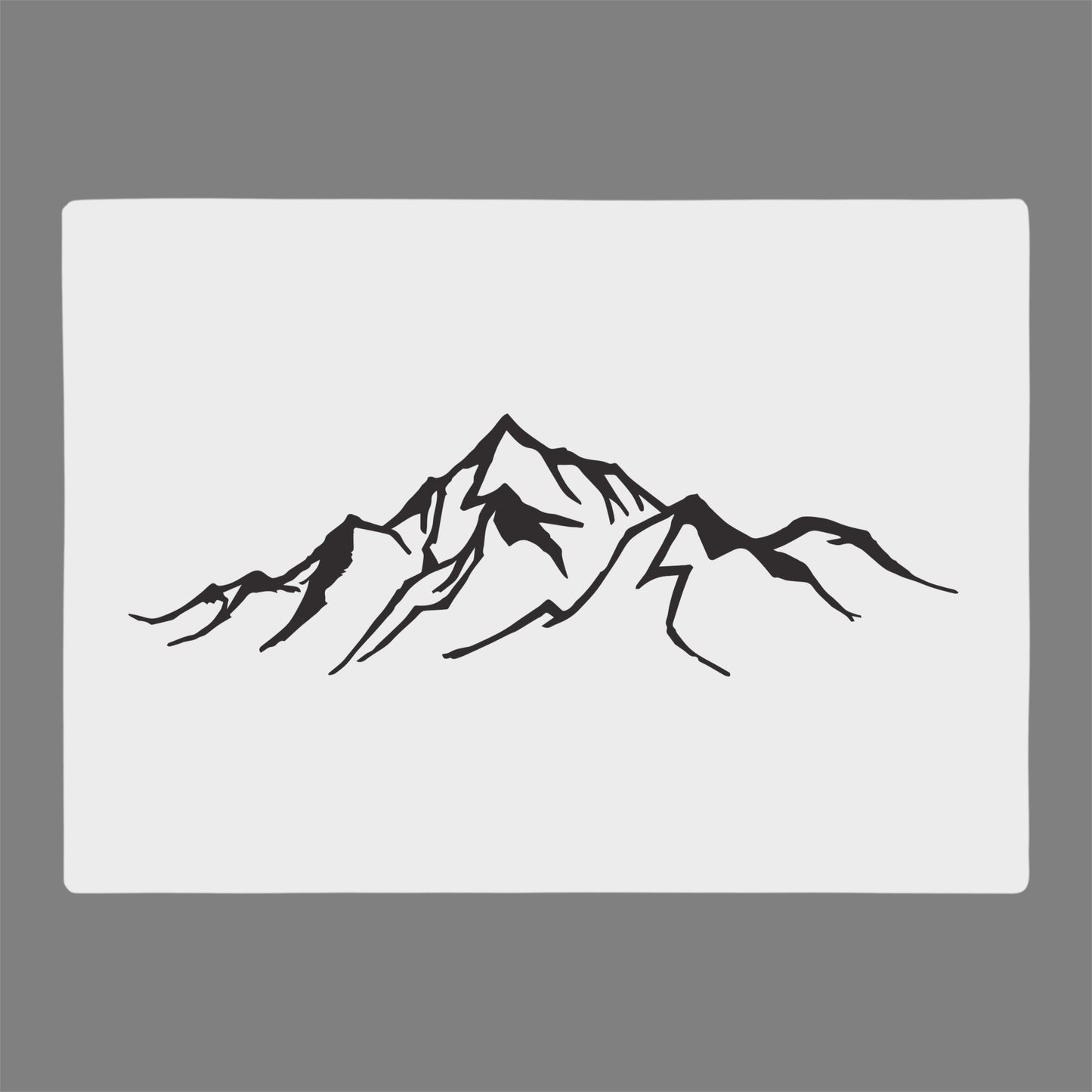 Mountain design on Large Glass Cutting Board