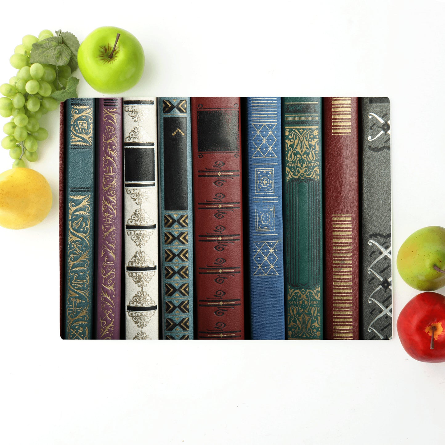 Book image on a glass cutting board for gift