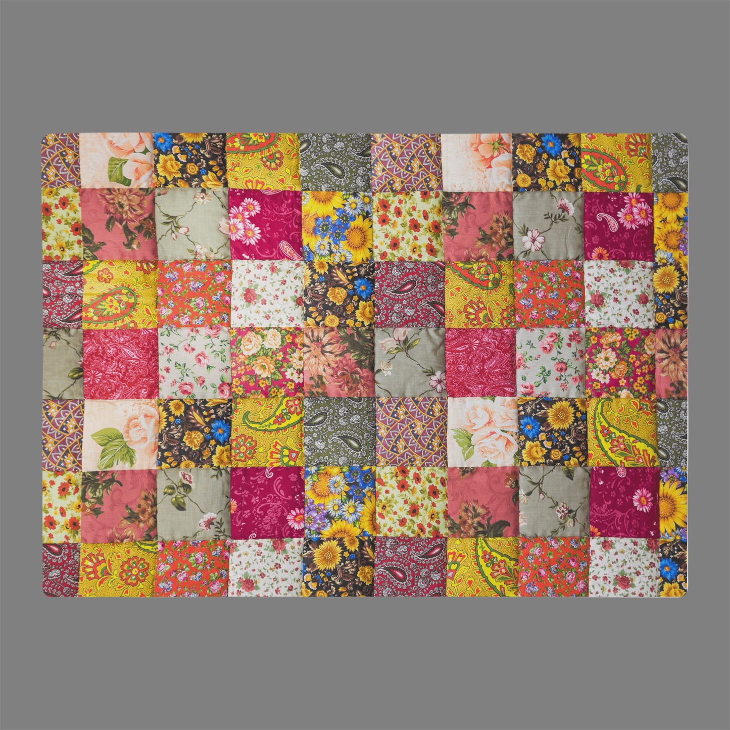 Patch work quilt squares printed on glass cutting board gift for quilters