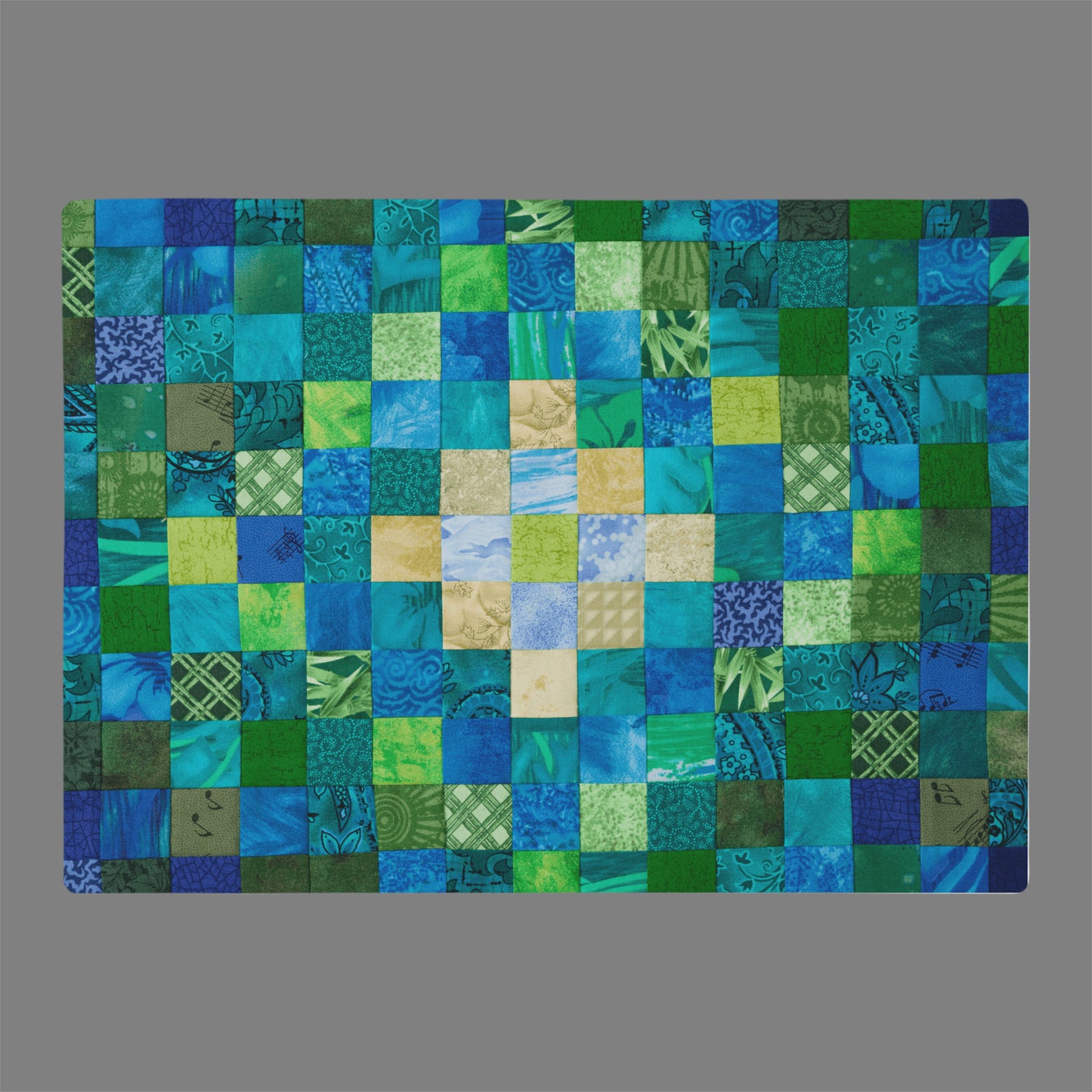 Patch work quilt square pattern printed on glass cutting board gift for quilters