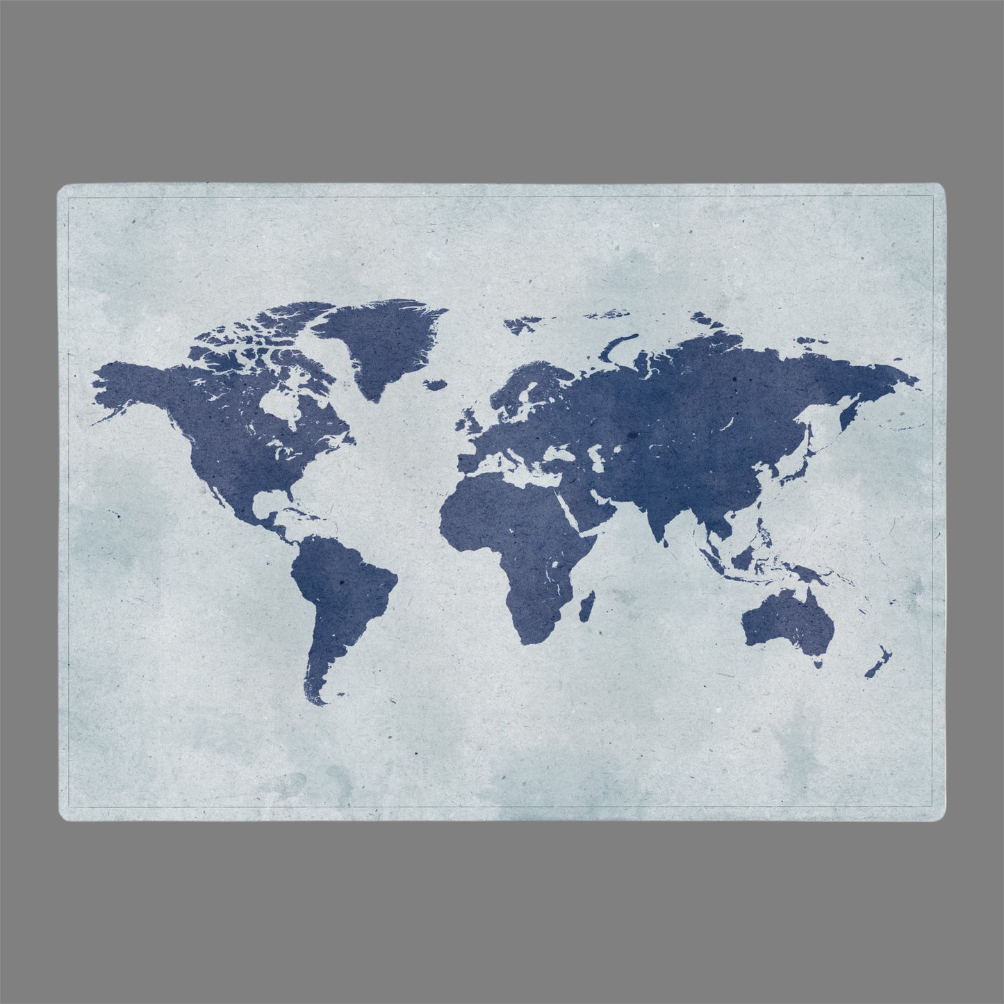 World Map blue printed on a glass cutting board great gift idea