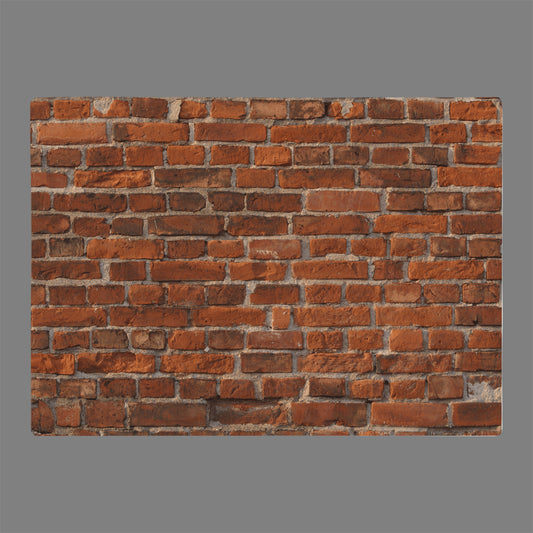 Red brick wall on glass cutting board great gift idea