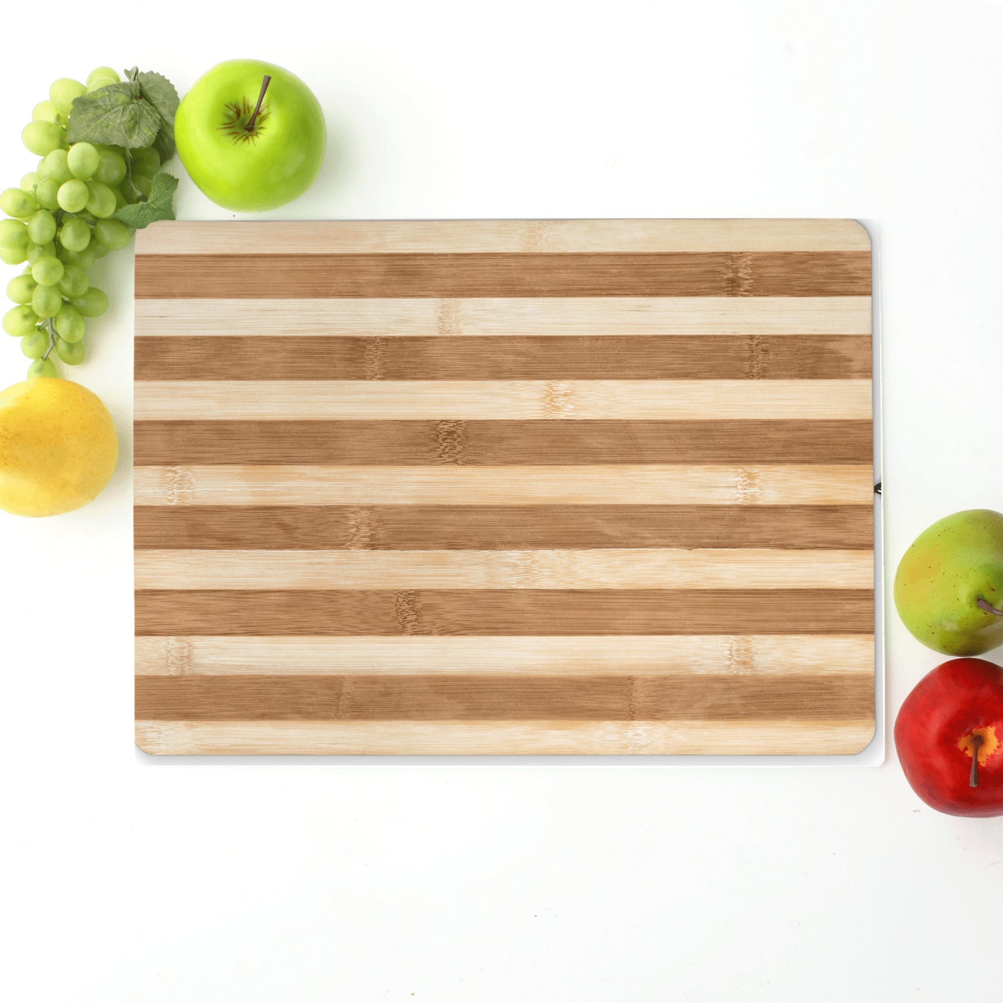 Two toned wooden cutting board image on a glass cutting board trick everyone with this great gift idea