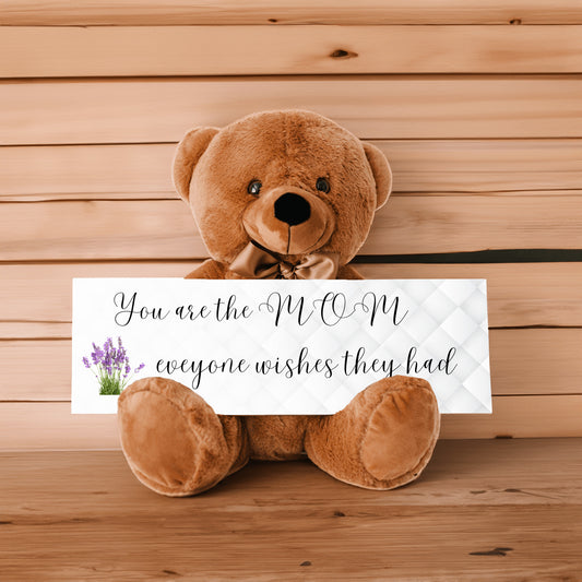 Teddy Bear with Sign that can be hung on wall mother's day gift, unique gift for mom
