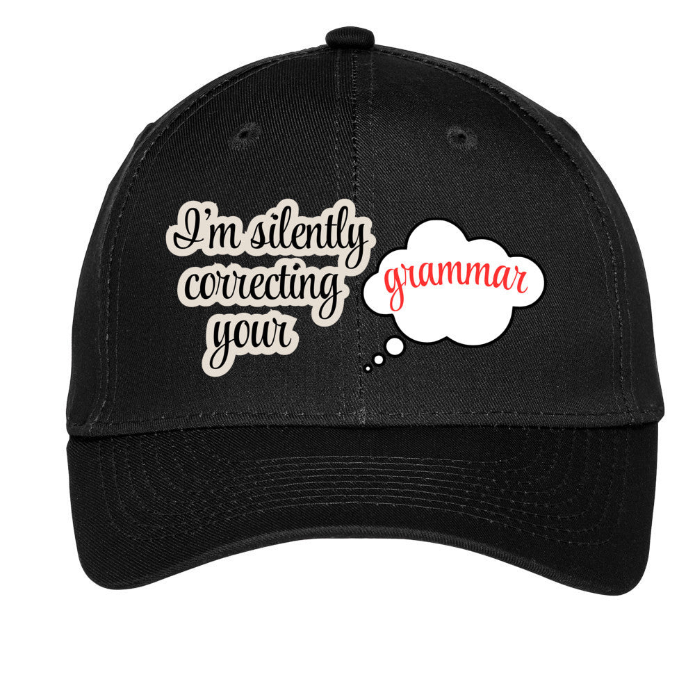 I'm silently correcting your grammar hat gift for teacher funny hat