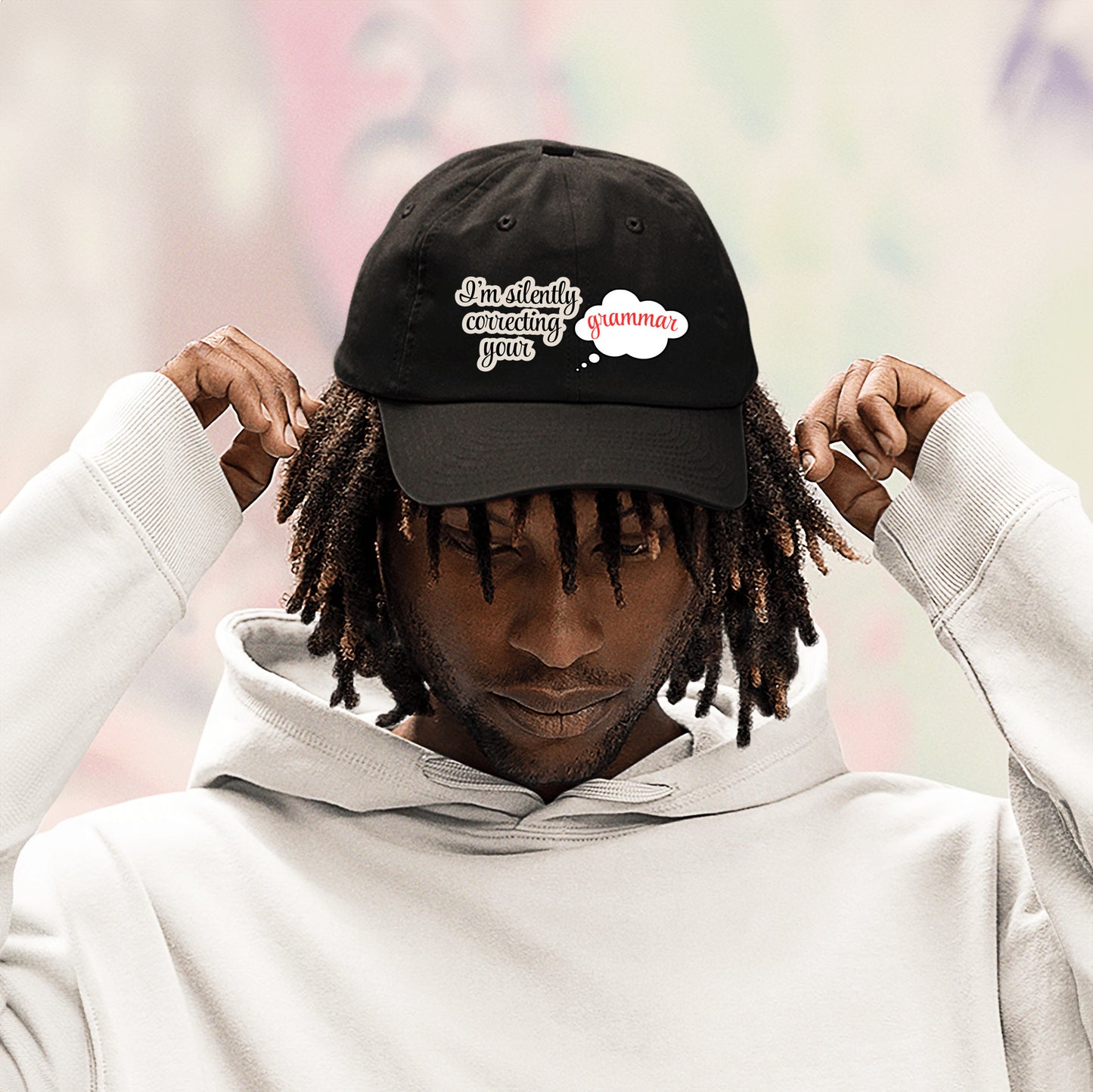 I'm silently correcting your grammar hat gift for teacher funny hat