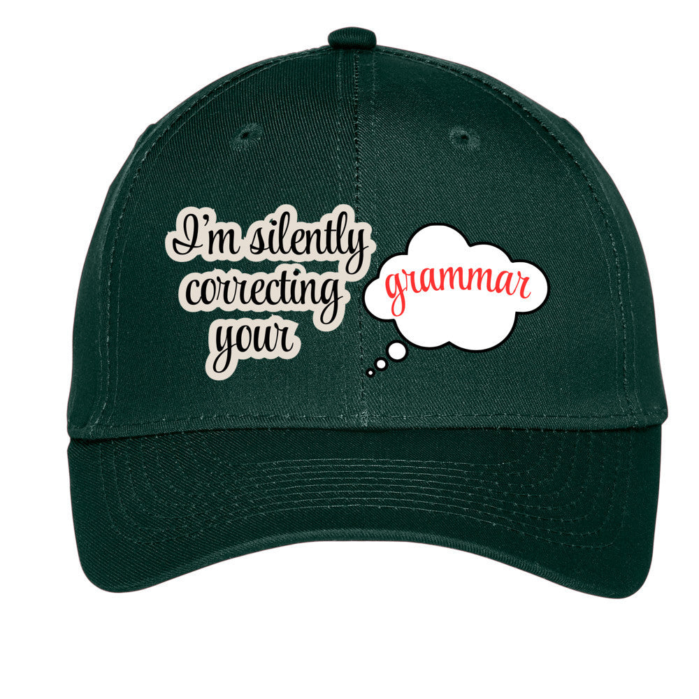 I'm silently correcting your grammar hat gift for teacher funny hat