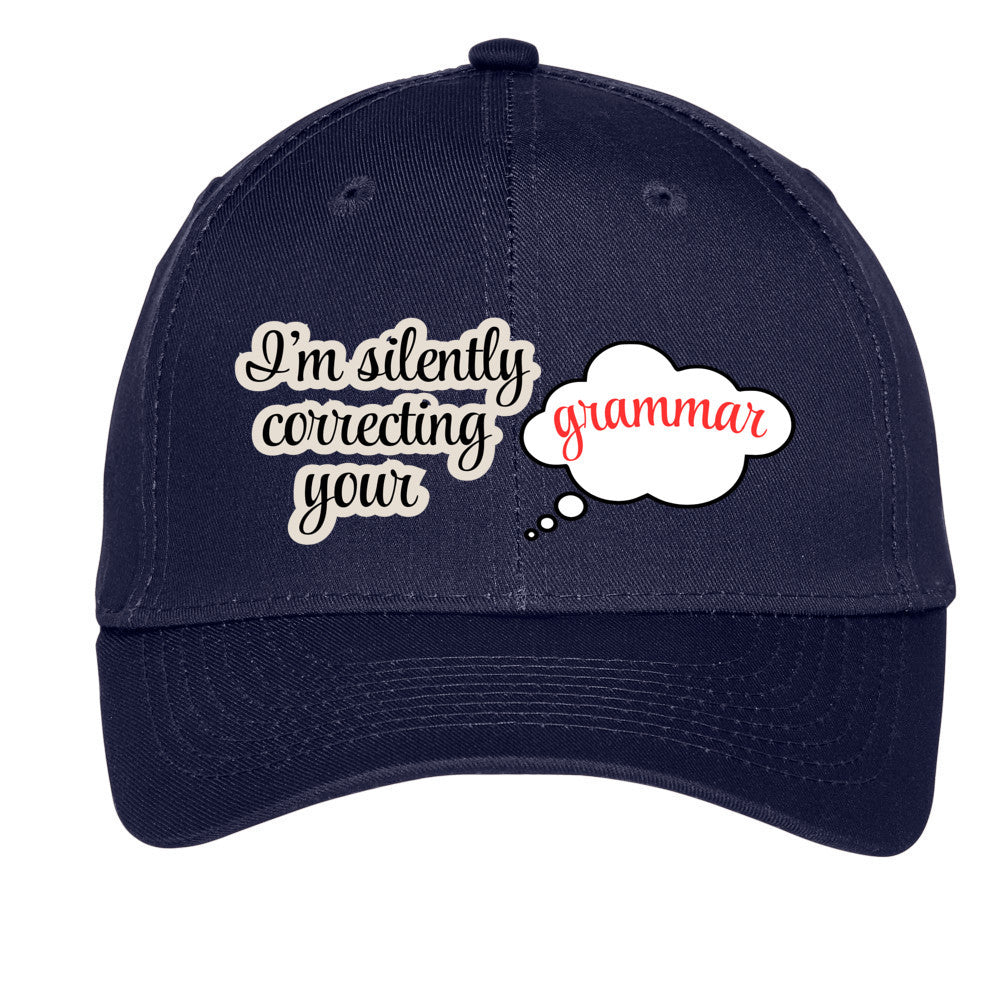 I'm silently correcting your grammar hat gift for teacher funny hat