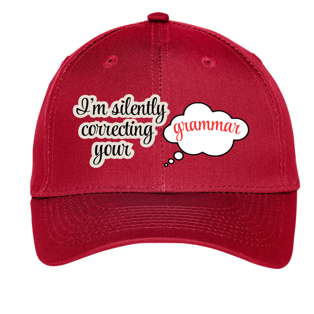 I'm silently correcting your grammar hat gift for teacher funny hat