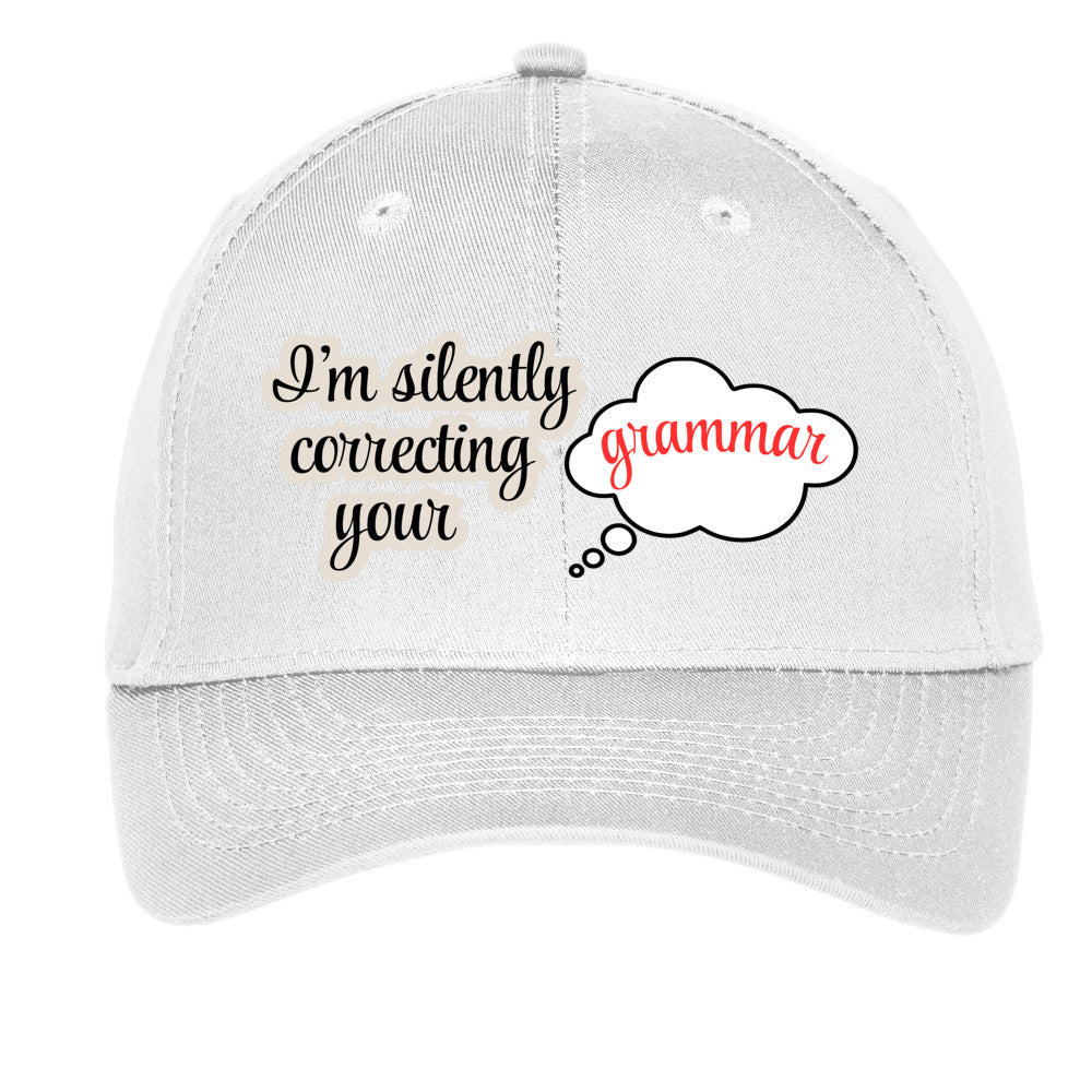 I'm silently correcting your grammar hat gift for teacher funny hat