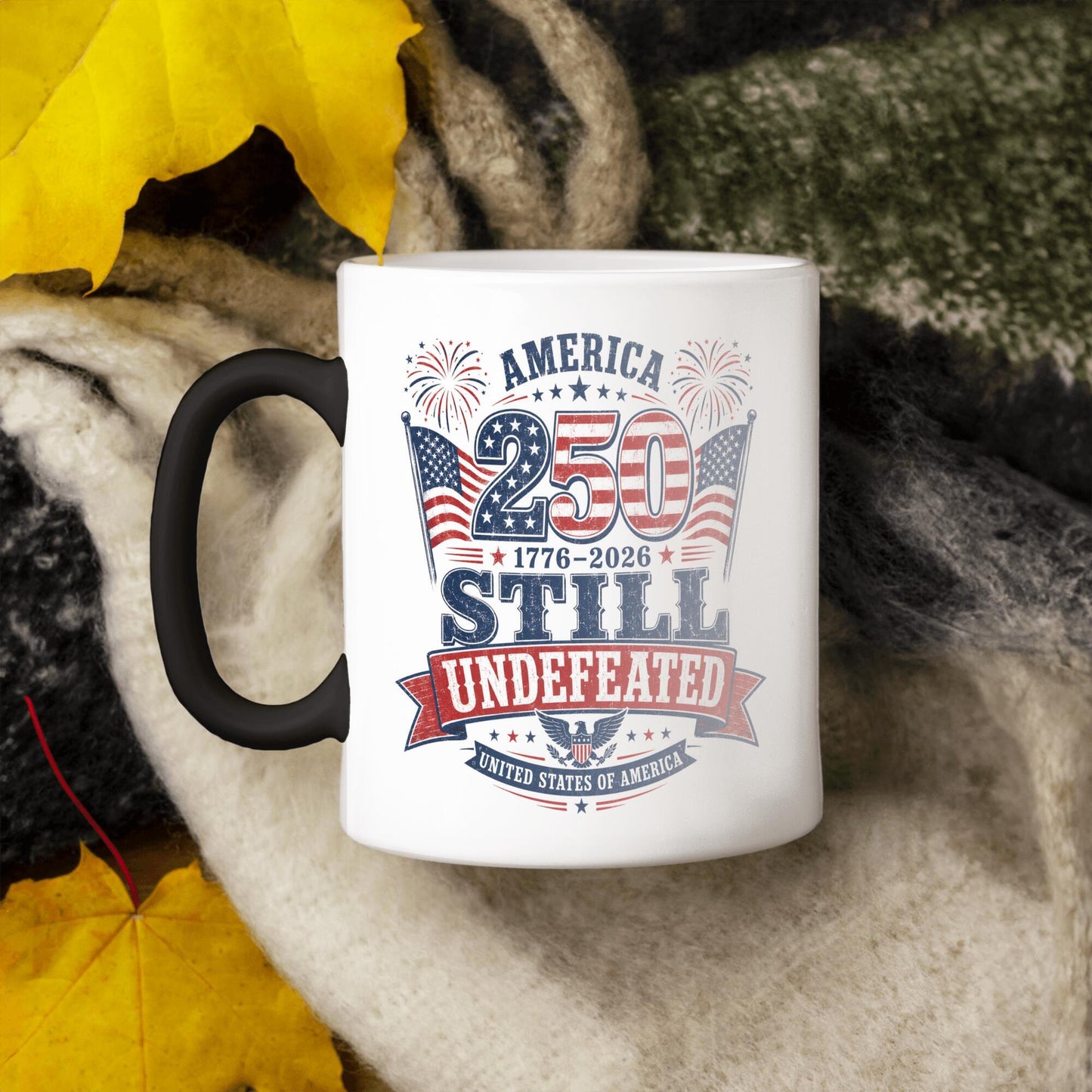 America 250 still undefeated magic black mug color changing 11 oz
