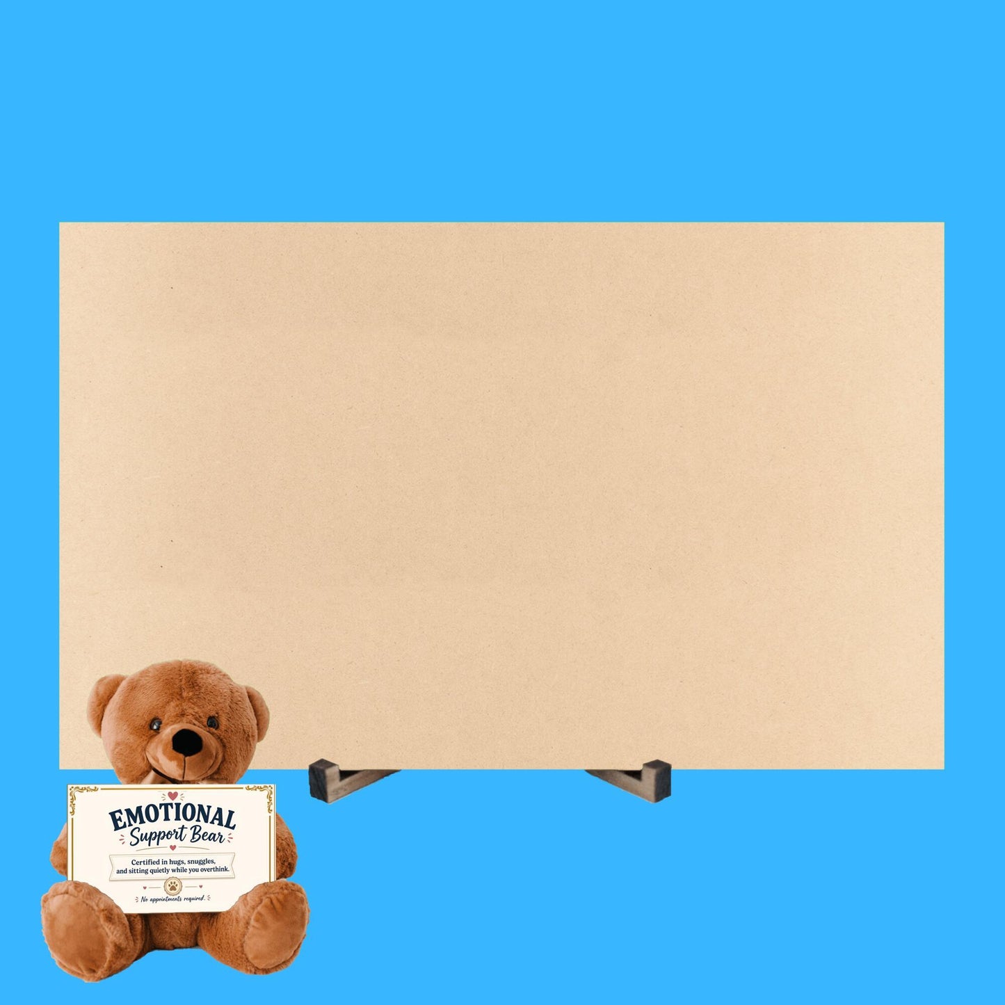 Comfort Teddy Bear | Emotional Support Bear Gift for Anxiety, Stress & Self Care with sign 10" X 6"