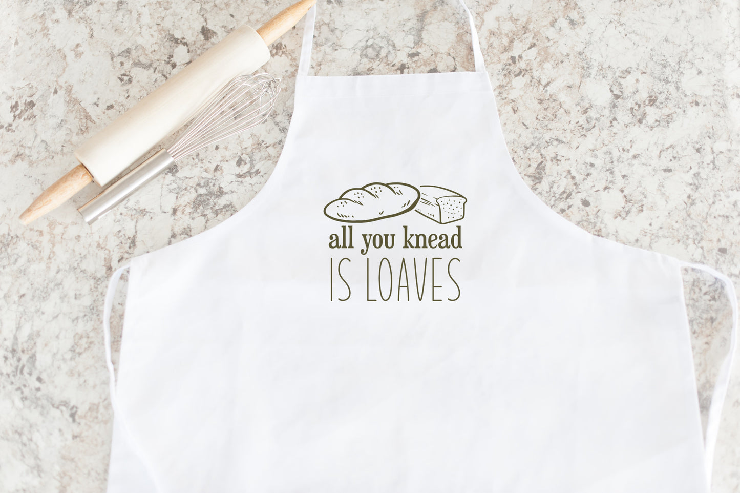 all you knead is Loaves - White Classic Apron