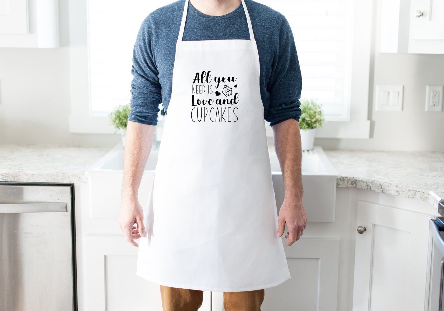 All you need is Love and Cupcakes - White Classic Apron