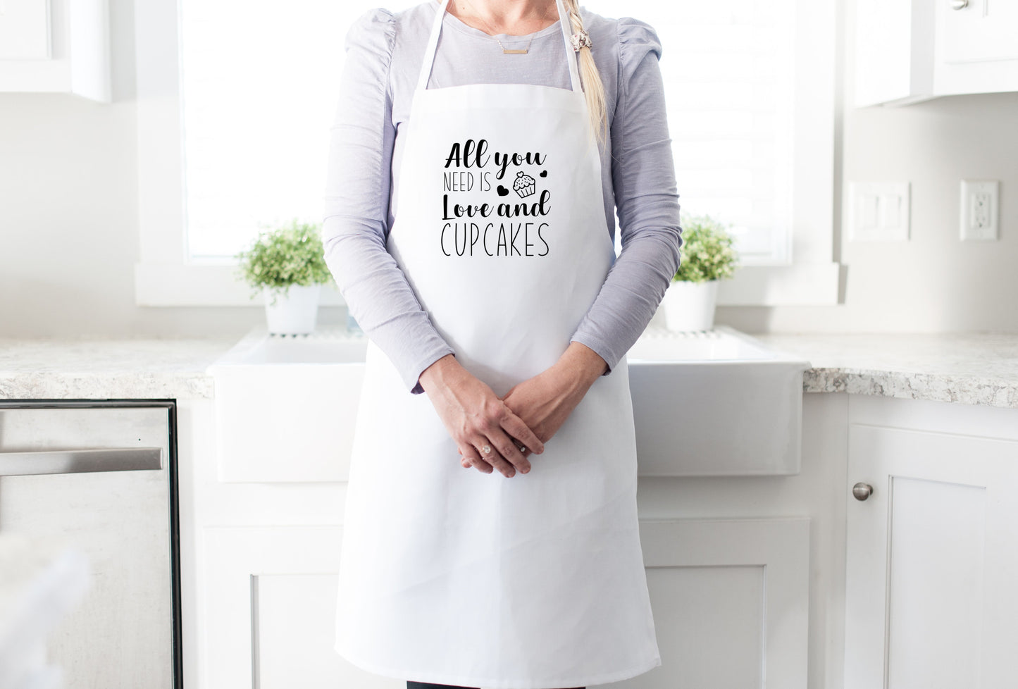 All you need is Love and Cupcakes - White Classic Apron