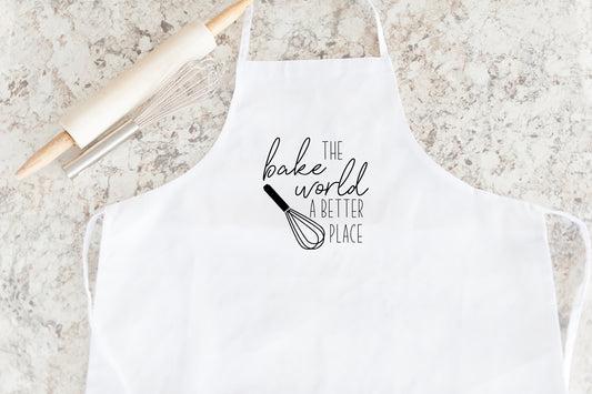 Bake the World a better place - White Classic Apron