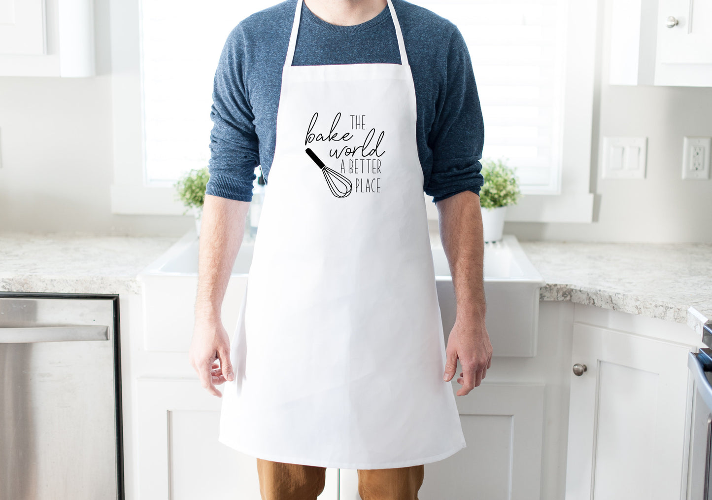 Bake the World a better place - White Classic Apron