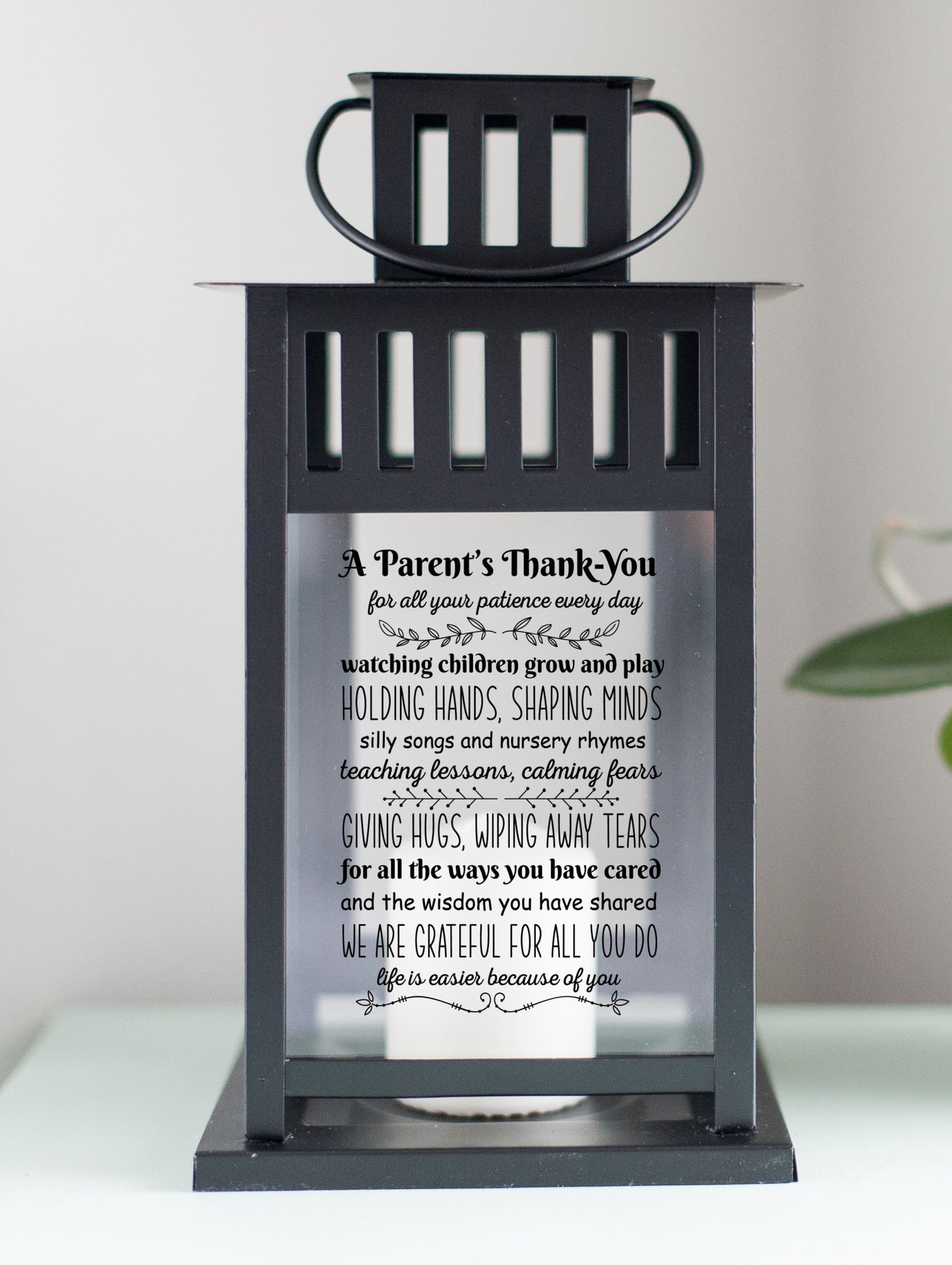 A Parent's Thank You - Lantern