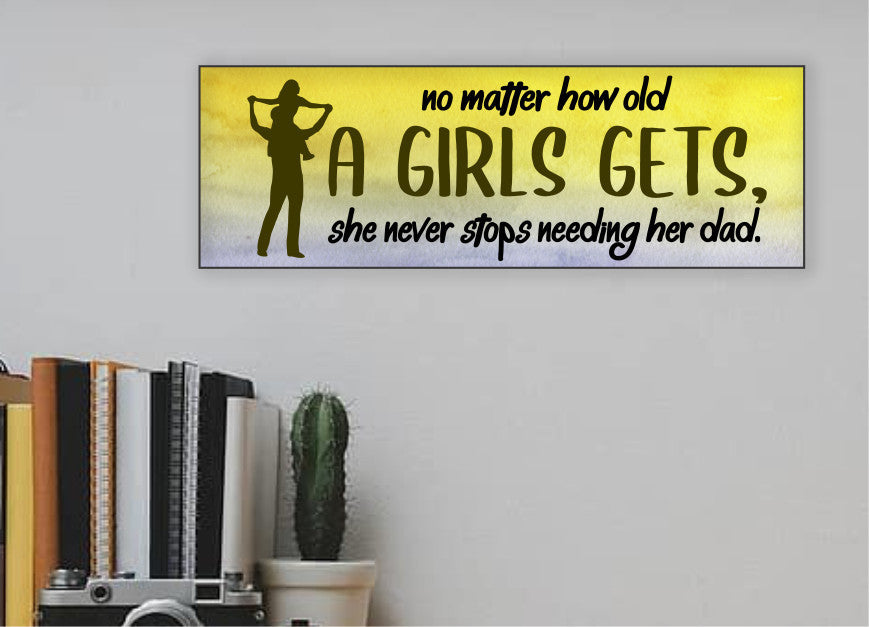 A girl never stops needing her DAD - Sign