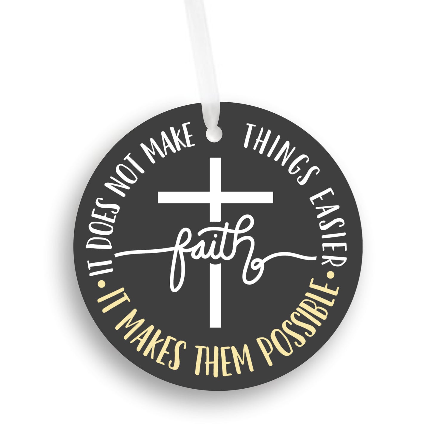 Faith, it does not make things easier it makes them possible - ornament